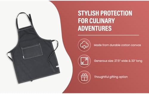 AMOUR INFINI Cotton Solid Aprons for Women with Pocket, Adjustable