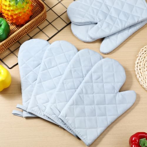 Geyoga Oven Mitts Heat Resistant Kitchen Long Oven Gloves Mitts Thick