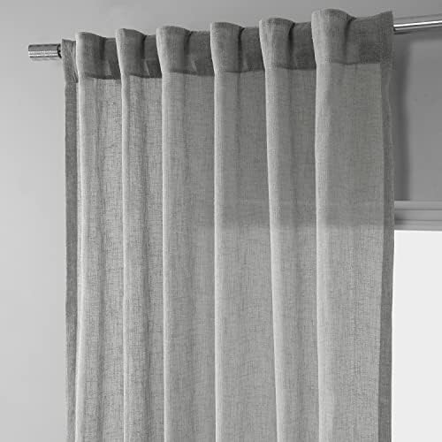 HPD Half Price Drapes Solid Sheer Curtains For Living Room Linen