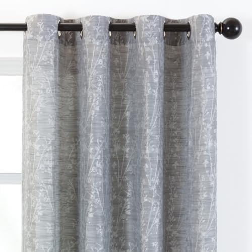 Farmhouse French Country Style Room Darkening Jacquard Floral Blackout