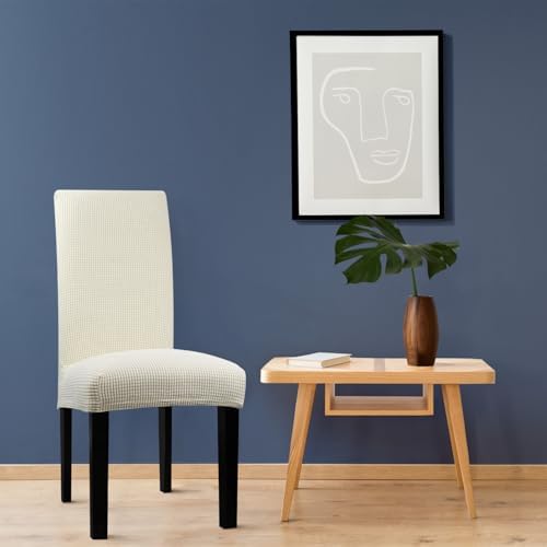 Blue Donuts Chair Covers for Dining Room Set of 2 Jacquard Spandex