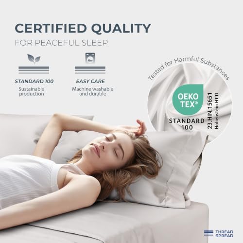 Thread Spread 100% Egyptian Cotton Fitted Sheet Queen Size - Luxury