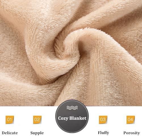 Solid Flannel Fleece Blanket,Plush Throw Fuzzy Lightweight Microfiber
