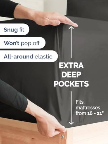 Extra Deep Pocket King Size Sheet Set - Breathable & Cooling