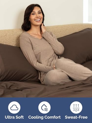 CGK Extra Deep Cal King Single Fitted Sheet Only - Brown