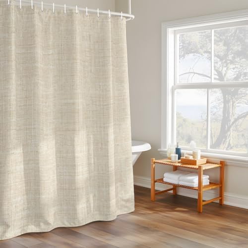 Teamery Shower Curtains Sets for Bathroom Decor Minimalist Beige