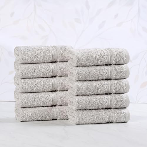 Superior Egyptian Cotton 10-Piece Face Towel Set, Small Towels For