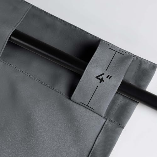 BLUENILEMILLS Room Darkening Blackout Curtain Panels with Rod