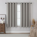 THOOO 100% Blackout Curtains Natural Linen Textured Blackout Curtains
