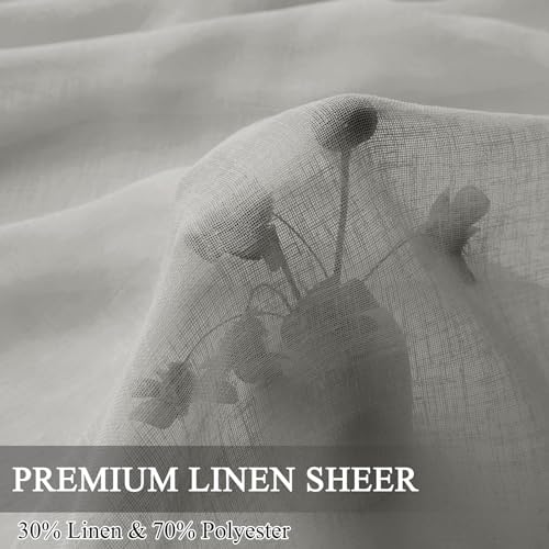 Fcosie 150" Wx108 L Pinch Pleated Semi Sheer Curtains Extra Wide
