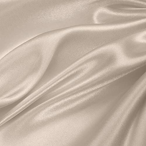 Horbaunal Taupe Satin Tablecloth 60 x 102 Inches