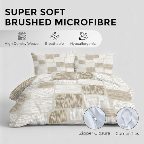Modern Abstract Duvet Cover King, Abstract Geometry Bedding Set