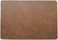 Faux Leather Placemat Table Mats Set of 6 Brown Heat Resistant
