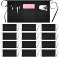 12 Apron Waiter Apron Waist Apron 3 Pocket Black Waiter Apron Half