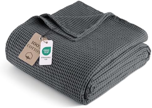 Exclusivo Mezcla 100% Cotton Waffle Blanket King Size for Bed
