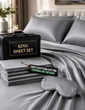 Luxury Tourmaline Infused 100% Egyptian Cotton King Size Sheet Set