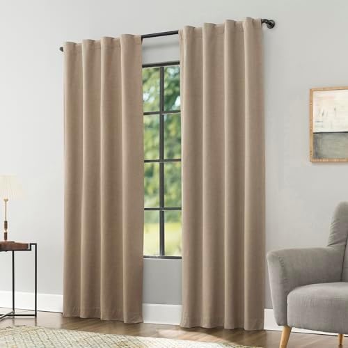 Sun Zero Treviso Linen Magnetic Closure 100% Total Blackout Back