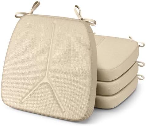 Chair Cushions for Dining Chairs Set of 4, 17" x 16" x 2.5" Thick