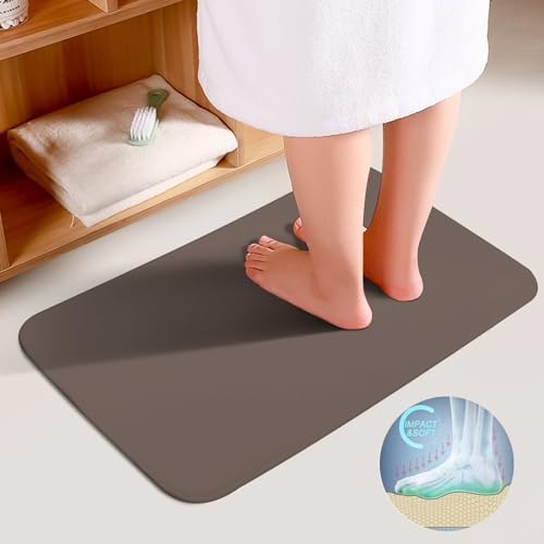 3 Pieces Bath Rug Sets, Non-Slip Absorbent Bathroom Mats,Solid Color