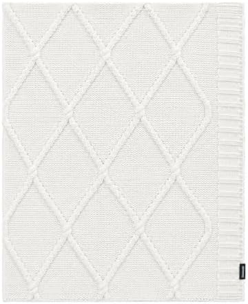 Thomasville Cable Knit Throw Blanket, 50"x70", Soft Textured Diamond