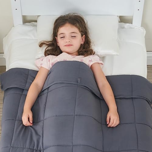 yescool Weighted Throw Blanket 10lbs, 41" x 60", Grey