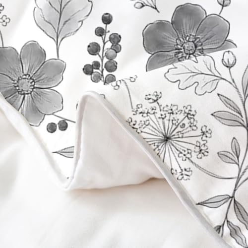 Erosebridal Boho Flower 100% Cotton Queen Comforter Cover Minimalist