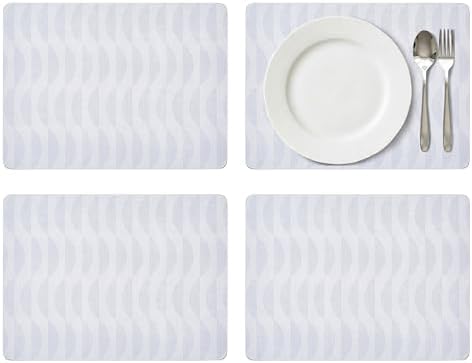 Pimpernel Eclipse Cork-Backed Placemats - Grey/Blue, Set of 4