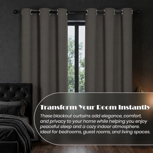 Blackout Curtains Room Darkening Thermal Insulated Blackout Grommet
