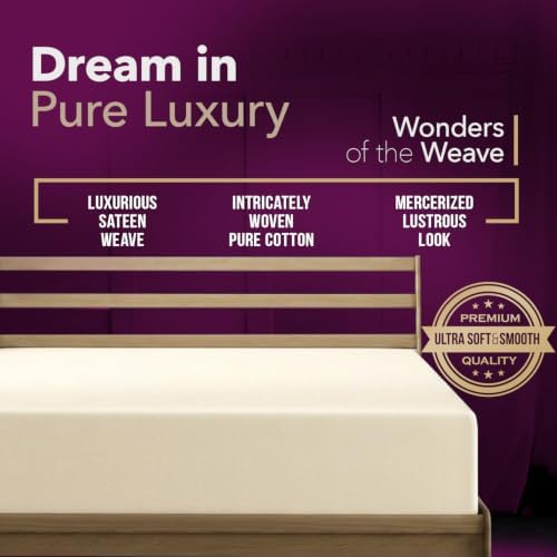 Texas Linen 100% Egyptian Cotton Fitted Sheet Queen Size - Luxury 1200