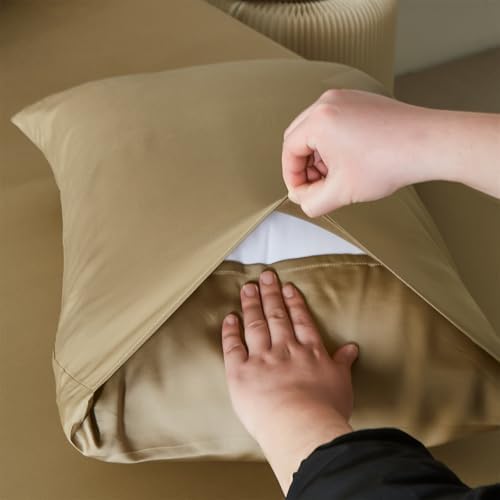 Taupe Cooling Rayon Sheets Set Queen Soft Silky Smooth for Hot
