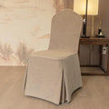 Linen Banquet Dining Chair Covers Full Wrap Slipcovers with Back