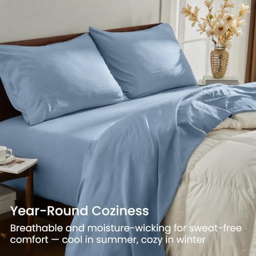 GOKOTTA 3 Piece Twin XL Sheet Set - Soft, Breathable & Cozy - Dusty
