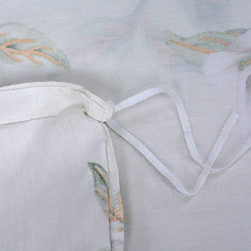 FADFAY White Floral Duvet Cover Set 100% Cotton Farmhouse Bedding with