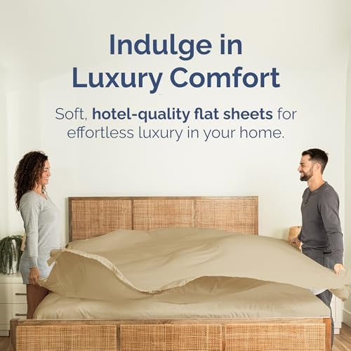 Cal King Flat Sheet - Single Top Flat Sheet Only - Soft & Cooling