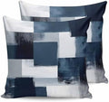 26x26 Pillow Covers Set of 2, Navy Blue White Throw Pillow Covers