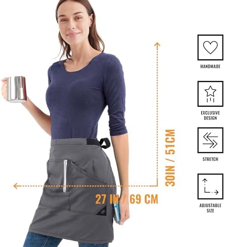 Under NY Sky Half Apron, 3 Deep Pockets, 2 Utility Loops, ProTwill