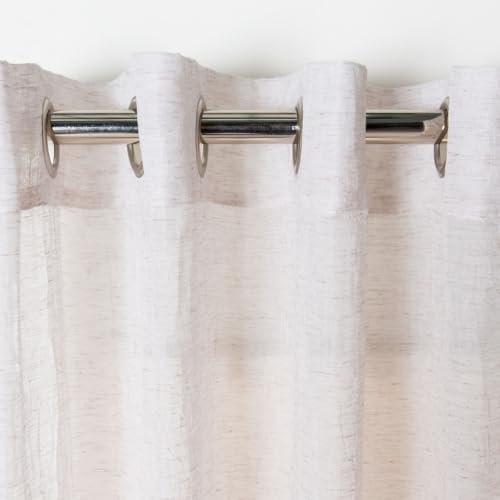 SAFAVIEH Home Curtain Moony Grey Sheer 52" x 96" Grommet Window Drape