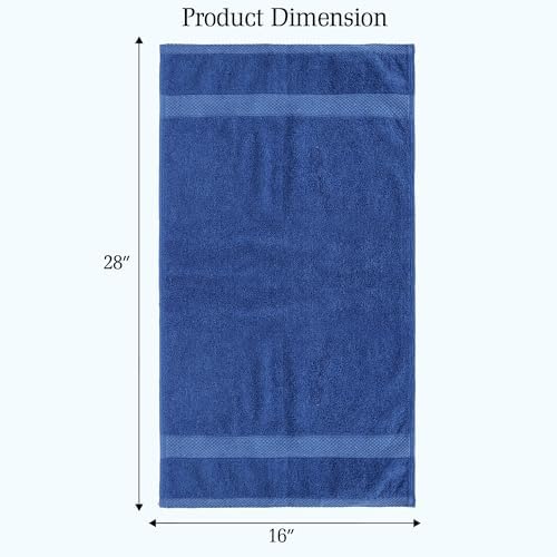 Hand Towels Cotton Set of 4, 16"x28" Cotton Soft Quick Drying Terry
