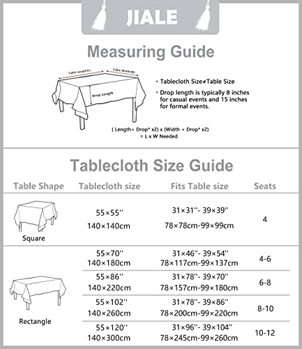JIALE Tablecloths for Rectangle Tables,Cotton Linen Table Cloth
