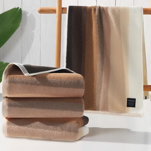 VOOVA & MOVAS 12PCS Brown Towels Set for Bathroom, 2 Bath 28"x55", 6