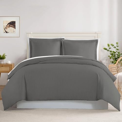 3-Sided Zipper Closure 3-Piece All Season Duvet Cover Set, Luxury
