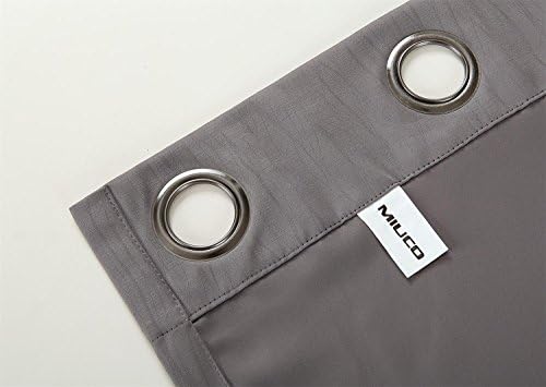 MIUCO Blackout Curtains Room Darkening Textured Grommet Window