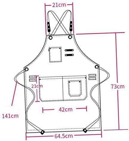 Cabilock Nordic Adjustable Pockets Canvas Style Apron Serving