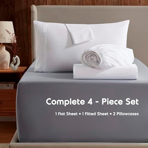 Nestl Extra Deep Twin XL Sheet Set - 4 Piece Breathable & Cooling