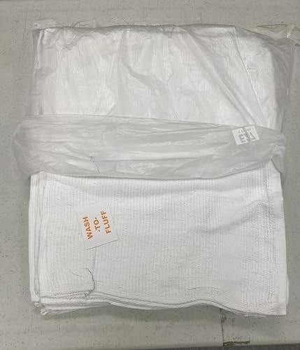 15X25 White Hand Towels 100% Cotton 60-Pack Salon Towels - Gym Towels