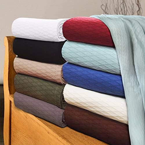 Superior Diamond Weave All-Season Cotton Blanket, Cover for Home