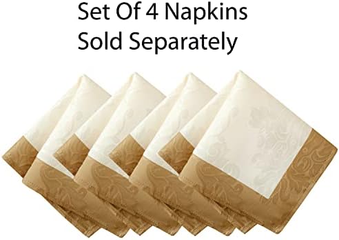 Newbridge Valencia Two Tone Bordered Damask Fabric Tablecloth, Wrinkle