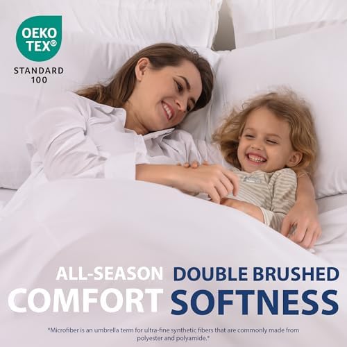 Cathay Home Full Sheet Set, Ultra- Soft Microfiber Bed Sheets, Cream