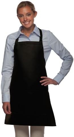 DayStar Apparel 212 Bib Apron w/Center Divided Pocket (12 Pack), Black