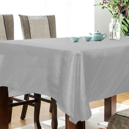linqin Gray Color Rectangular Tablecloth 60x120 in